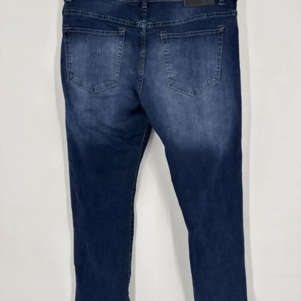 Refinery Republic Mens Slim Straight Leg Denim Jeans Dark Wash‎ Blue Size 34x30